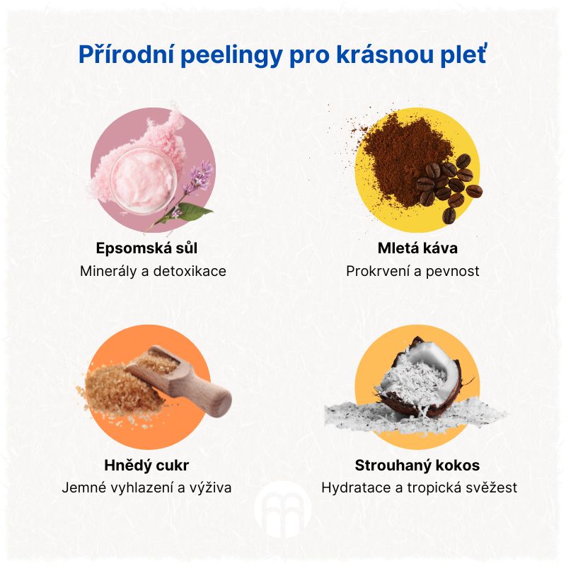 Přírodní peelingy pro krásnou pleť
